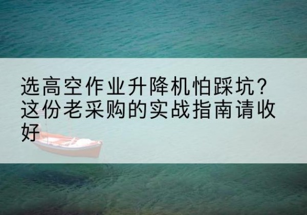 高青高空作业升降机厂家推荐-选高空作业升降机怕踩坑？这份老采购的实战指南请收好